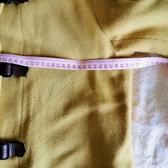 Golden tan wool-blend buckle hooded car coat - Picture 6 of 9